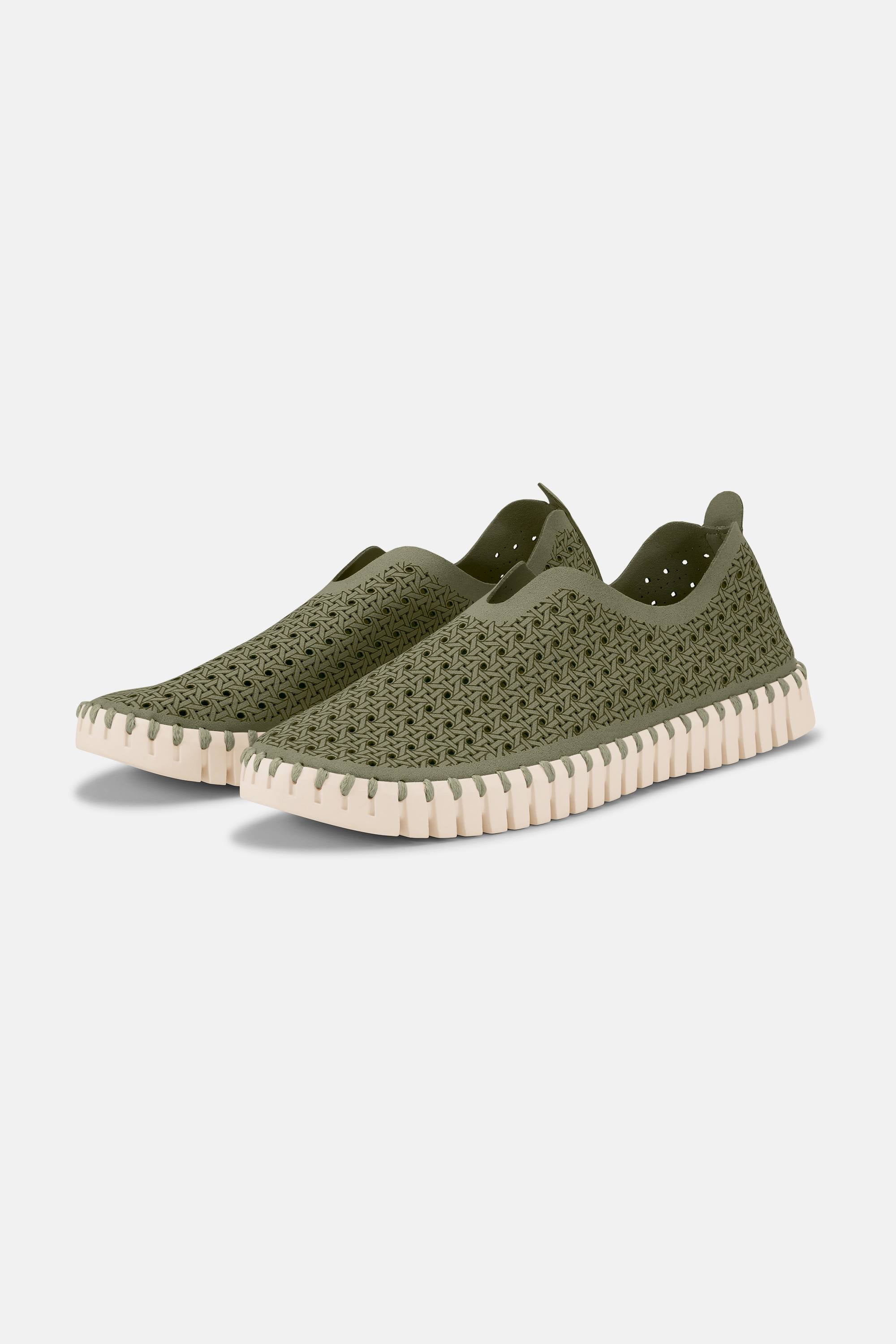 Tulip Sko - Army Pearled Ivory